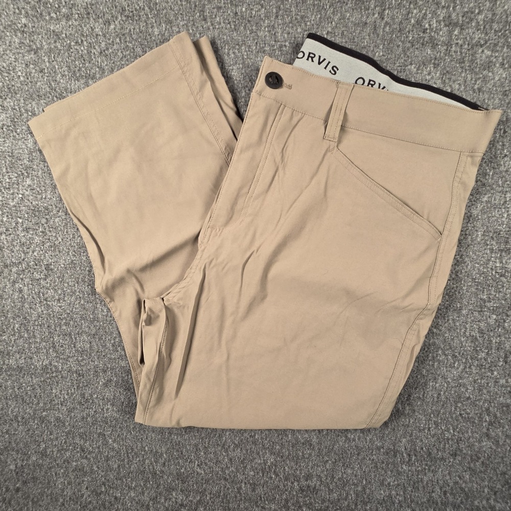 Orvis Tech Pants Mens 40x30 Performance Stretch Waterproof Nylon Hiking EUC